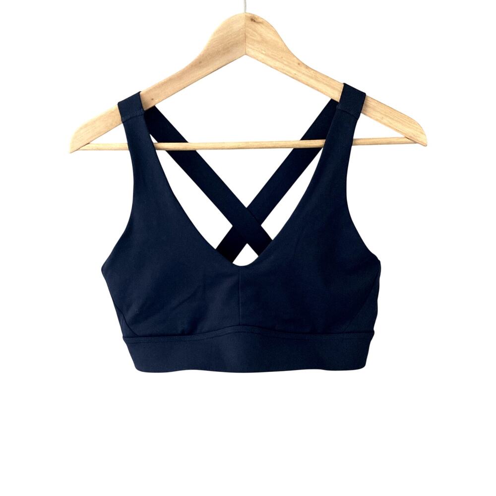 PrAna Layna Bra Sports Bra Crossback Blue Medium